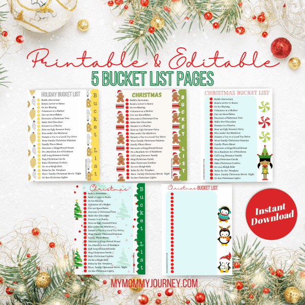 Christmas Bucket List printable