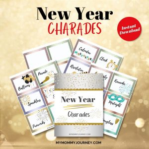 New Year Charades printable cards