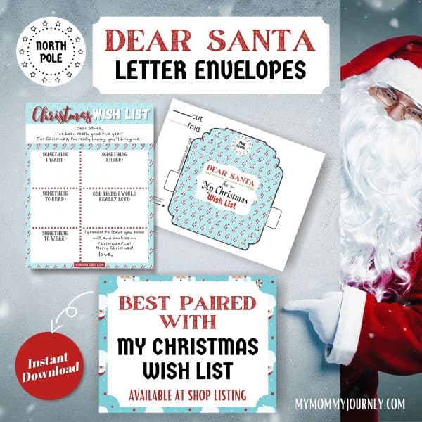 Dear Santa Letter Envelopes printable