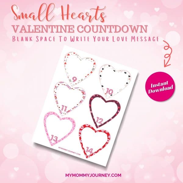 Small Hearts Valentine Countdown