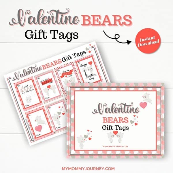 Valentine Gift Tags Printable Bears