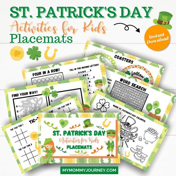 St. Patrick's Day Activities for Kids Placemats