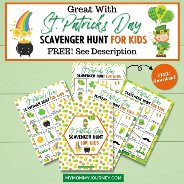 St. Patrick's Day Scavenger Hunt for Kids free printable