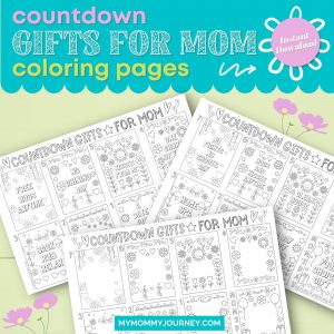 Countdown Gifts for Mom Coloring Pages
