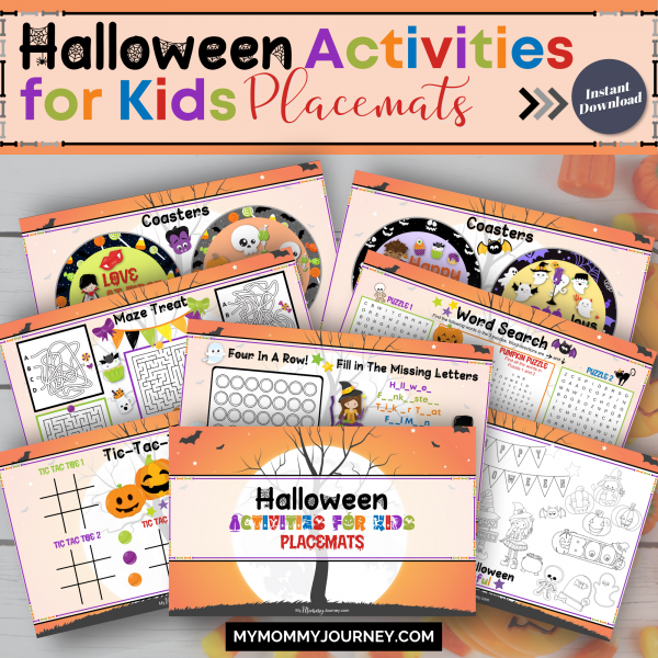 Halloween Activities for Kids Placemats