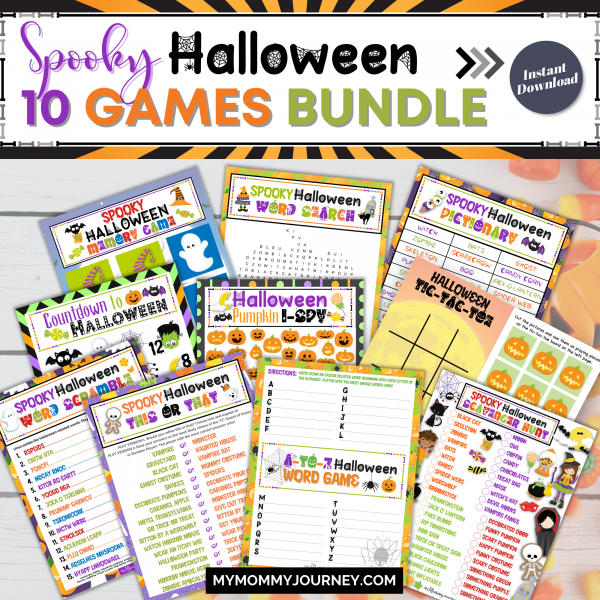 Spooky Halloween 10 Games Bundle printable
