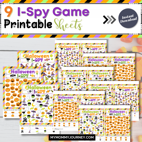 9 I-Spy game printable sheets
