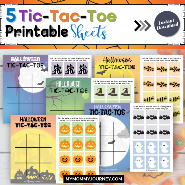5 Tic-tac-toe printable sheets