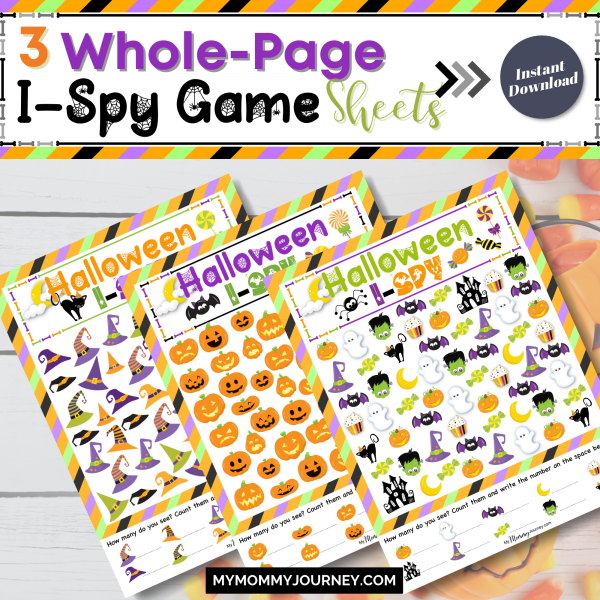 3 Whole-page I-Spy game sheets