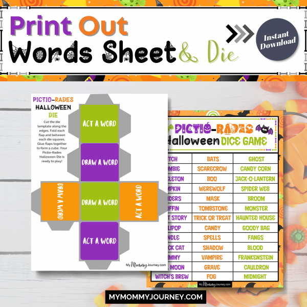 Print out words sheet and die
