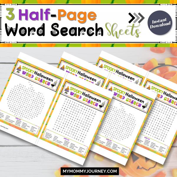 3 Half-page word search