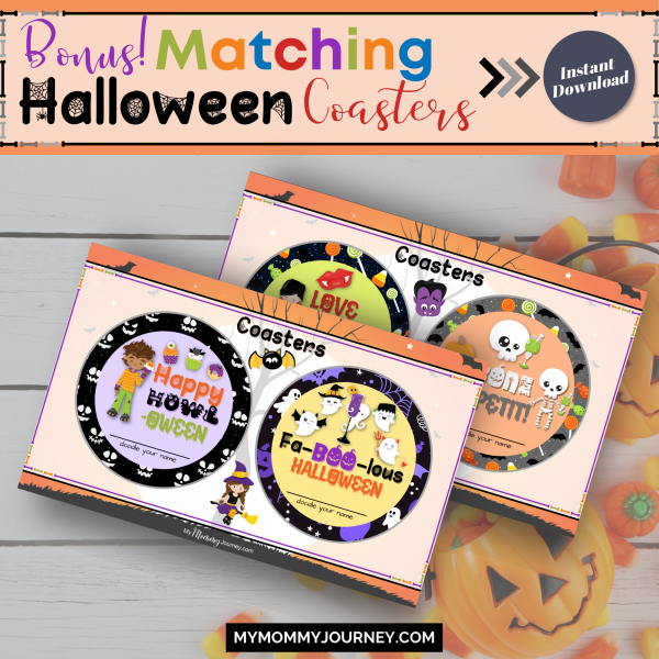 Bonus matching Halloween coasters