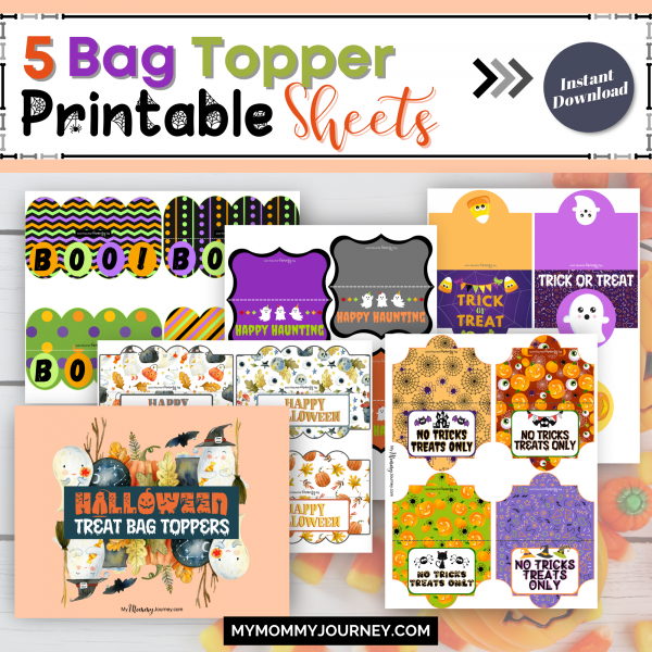 5 Bag Topper Printable Sheets