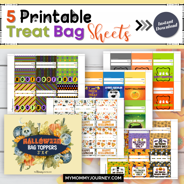 5 Printable Treat Bag Sheets