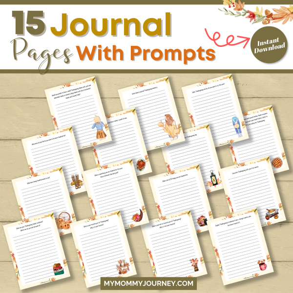 15 Journal Pages with Prompts