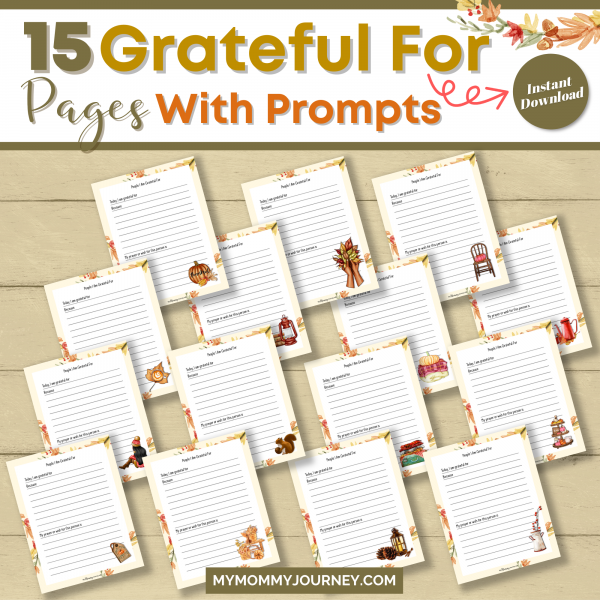 15 Grateful For Pages with Prompts