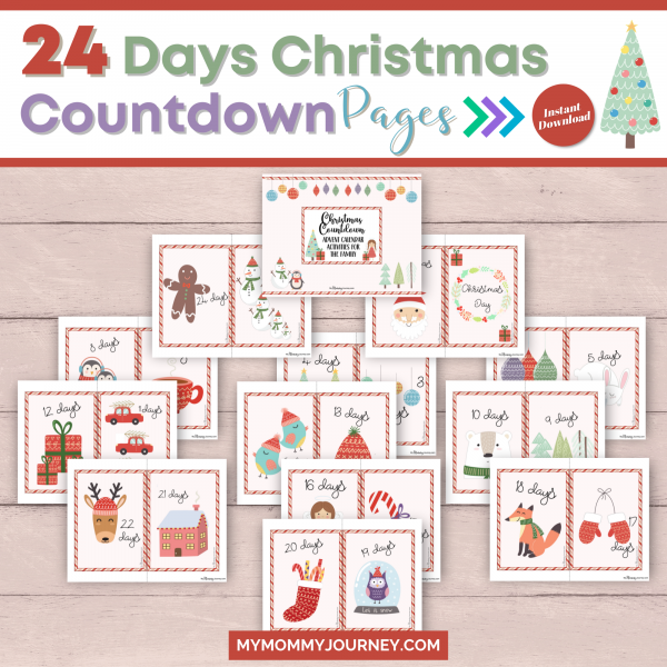 24 Days Christmas Countdown Pages
