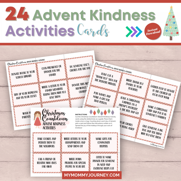 24 Advent Kindness Activities Cards