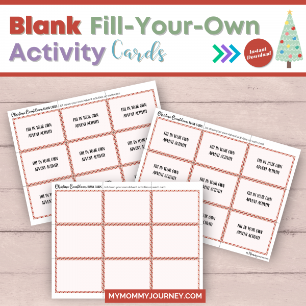 Blank Fill-your-own Activity Cards