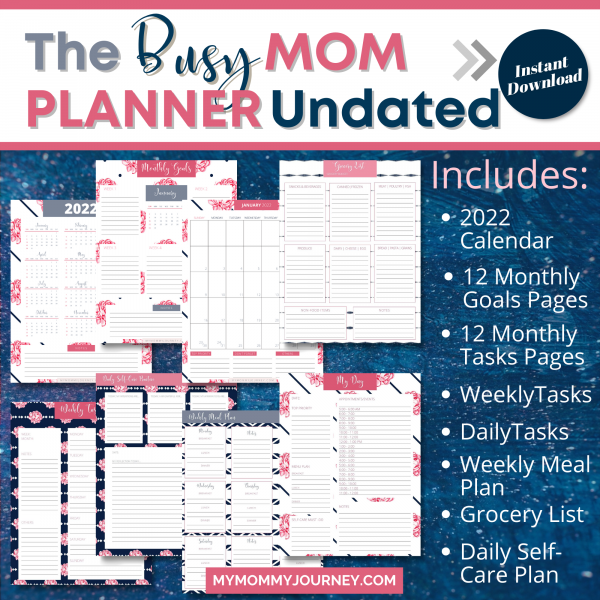 The Busy Mom Planner Undated Included Pages