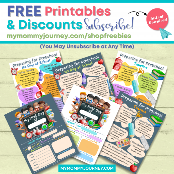 Free printables and discounts, subscribe now