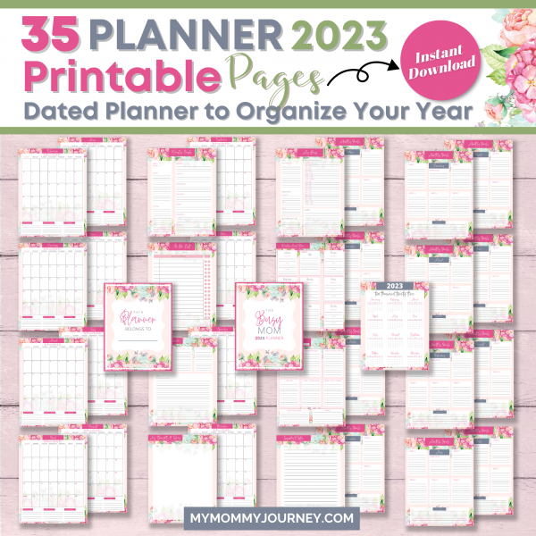 35 Planner 2023 Printable Pages Dated planner to organize your year